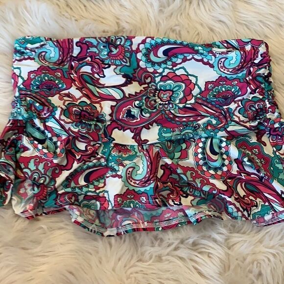 Lands End | Paisley Print Bikini Top & Skirt Swim Suit Set | 6 - Picture 4 of 8